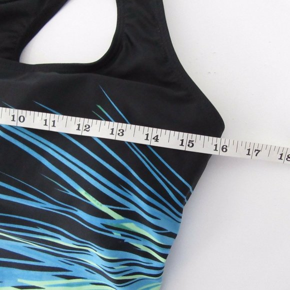 Charm Leaks Black One Piece Swimsuit Size 10 12 - Picture 6 of 6